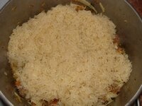 Следующим шагом выкладываем слой риса