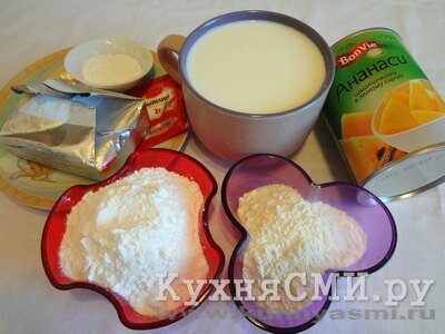 Ингредиенты для приготовления заварного крема